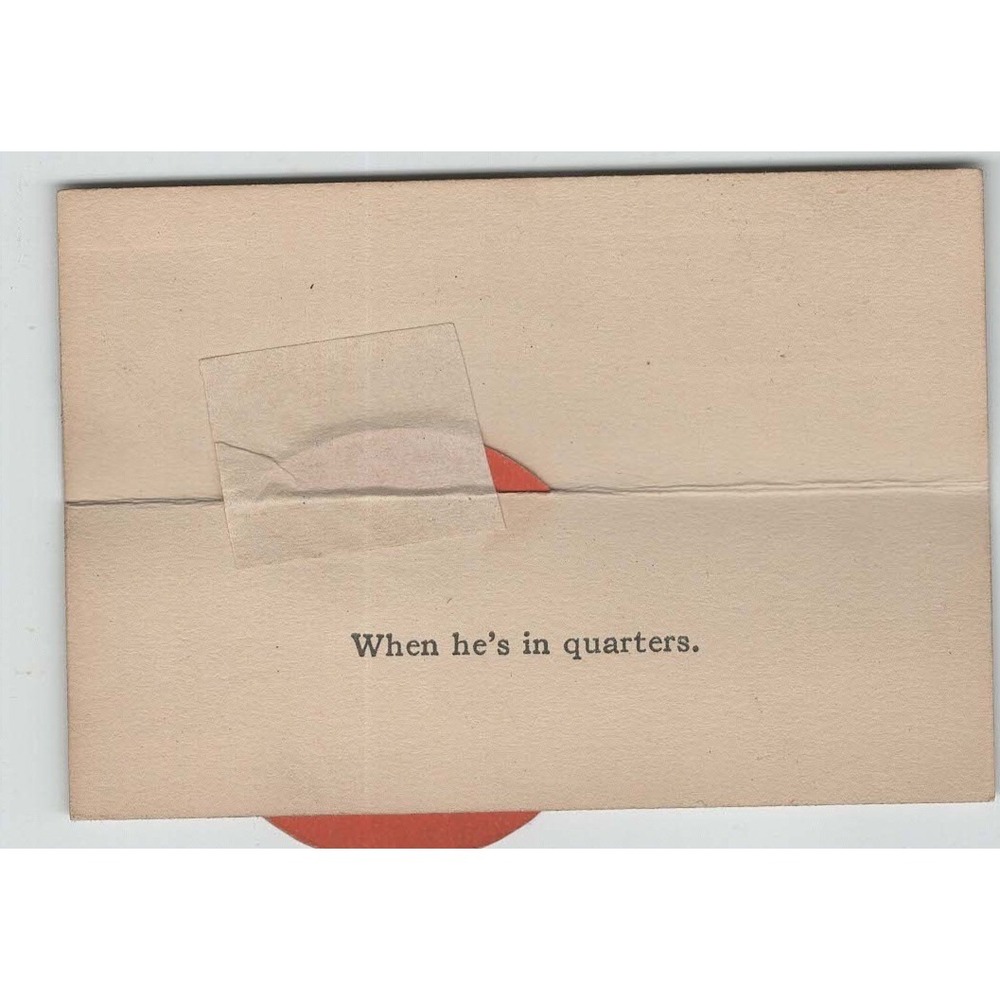 Vintage Mechanical Riddle Place Cards Red Sun Face Novelty Ephemera Set of 3 - Picture 8 of 11